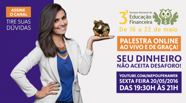 Palestra gratuita! Me Poupe na 3ª Semana ENEF.